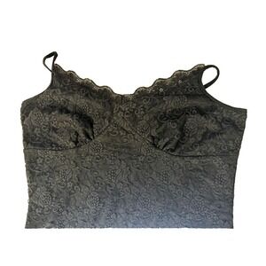 Whimsigoth Babydoll Womens Large Top Floral All Over Lace Tank Mesh Fairy Grunge